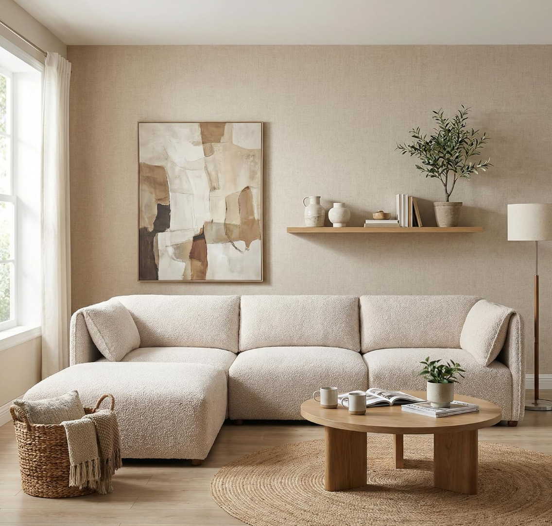 Boucle L-Shape Sectional